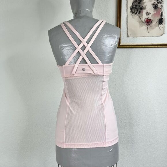 Lululemon Energy Tank Slalom Stripe Pretty Pink / Pretty Pink - Picture 1 of 7